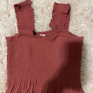 Aerie square sleeveless maxi dress